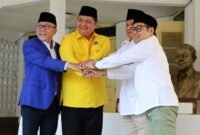 Ketua Umum Partai Gerindra Prabowo Subianto bersama Ketuam Umum Partai Golkar Airlangga Hartarto, Ketua Umum ZUlkifli Hasan dan Ketua Umum PKB Muhaimin Iskandar. (Dok. Tim Media Prabowo Subianto)