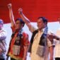 Budiman Sudjatmiko bersama Prabowo mendeklarasikan Kelompok Relawan Prabowo-Budiman Bersatu (Prabu) di Semarang. (Dok. Tim Media Prabowo)
