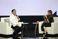 Ketua Umum Partai Gerindra Prabowo Subianto di acara 'Mata Najwa On Stage: 3 Bacapres Bicara Gagasan' di Graha Sabha Pramana UGM. (Dok. Tim Meida Prabowo Subianto)

