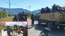 Situasi kesipsiagaan pasukan TNI pasca penyerangan Kelompok Separatis Teroris Papua (KSTP) di Kampung Dugusiga, Distrik Sugapa, Kabupaten Intan Jaya, Sabtu, 5 Februari 2022. Insert Prada Giyade Ramadhani, dari personel Satgas Kodim Yonif PR 328/DGH yang terkena tembakan./ /Instagram @infokomando.official/ @infopublic.id