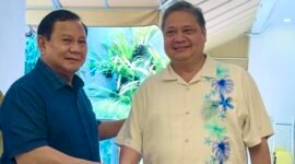 Ketua Umum Partai Gerindra Prabowo Subianto dan  Ketua Umum Partai Golkar Airlangga Hartarto . (Facbook.com/@Airlangga Hartarto )