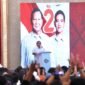 Calon Presiden Prabowo Subianto saat menghadiri konsolidasi dan deklarasi dari Konfederasi Serikat Pekerja Nusantara (KSPN) yang digelar di Bandung, Minggu, 14 Januari 2024. (Dok. TKN Prabowo Gibran)