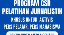 Calon peserta pelatihan jurnalistik dapat mengajukan surat dan CV serta contoh karya tulis dikirimkan melalui whatsApp: 08781-5557788. (Fokussiber.com/Timothy Alden)