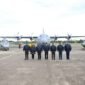 Presiden Joko Widodo dan Menteri Pertahanan RI Prabowo Subianto menghadiri acara Penyerahan Pesawat C-130J-30 Super Hercules di Lanud Halim Perdana Kusuma. (Dok. Tim Media Prabowo Subianto)


