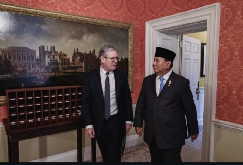 Presiden RI Prabowo Subianto bertemu Perdana Menteri (PM) Inggris Keir Starmer di 10 Downing Street, London, Kamis (21/11/2024). (Dok. Tim Media Prabowo)