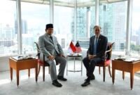 Presiden RI, Prabowo Subianto melakukan pertemuan bilateral dengan Perdana Menteri Datuk Seri Anwar Ibrahim di Twin Tower Petronas, Kuala Lumpur. (Dok. Tim Media Prabowo)