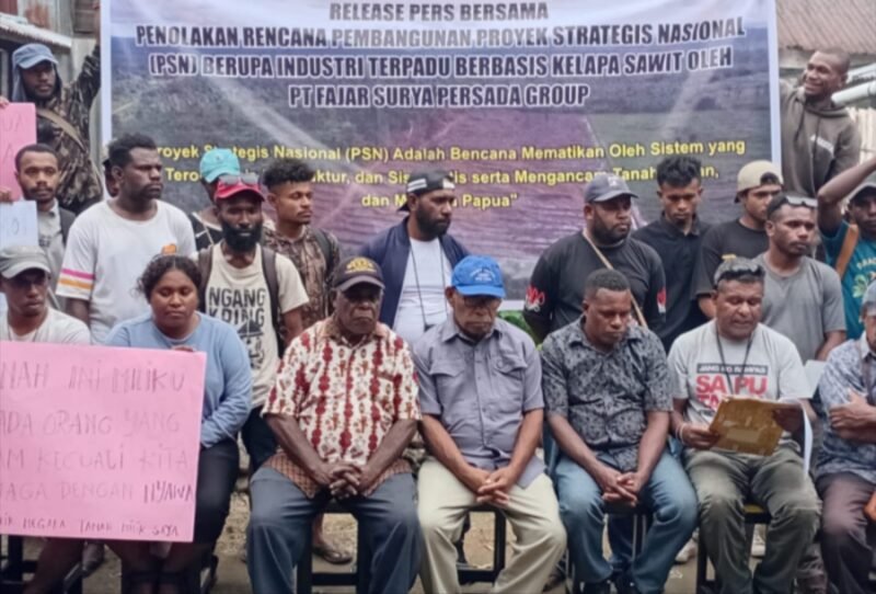 Masyarakat Adat Moi menolak proyek sawit PT Fajar Surya Persada di Papua Barat Daya, menyoroti dampak lingkungan dan pelanggaran hak adat. (Dok. Dullah).