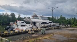 Kapal West Papua Cruiser, salah satu aset daerah yang tetap terawat meski tanpa dukungan biaya operasional sejak 2021. (Dok. Dullah)