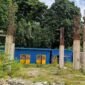 Kondisi proyek KPP Pratama Sorong senilai Rp30 miliar hanya meninggalkan tiang beton. (Dok. DUllah)
